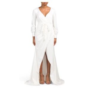 Lotus Threads White Satin Gown